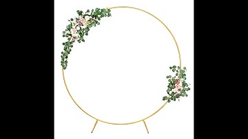 Gold Wedding Arch Circle Backdrop Stand -7.2FT Round Balloon Arch Frame for Baby Shower Decorations