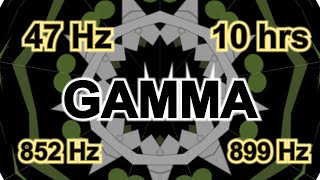 47 Hz GAMMA - 10 hours for Boost mental efficiency & Enhance creative thinking. LEFT ear 852 Hz