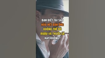 Bạn có biết tại sao hầu hết đàn ông không thể bỏ được rượu và thuốc lá hay không ?