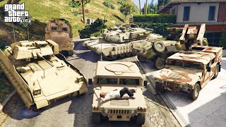 GTA 5 - Stealing United States Military Vehicles with Franklin! | (GTA V Real Life Cars # 31)