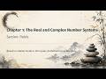 Chapter 1: The Real and Complex Number Systems - Fields