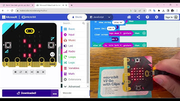 Bài 4: Cảm biến gia tốc xác định hướng - Micro:bit V2 Go with Clips