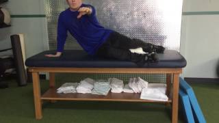Right sidelying  left serratus punch