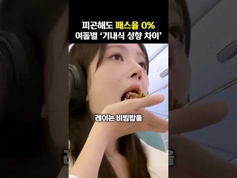 스케줄 생존을 위한 '여돌 <strong>기내식</strong> 루틴'