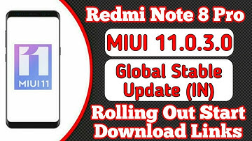 Redmi Note 8 Pro MIUI 11.0.3.0 Global Stable Update Rolling Out Start | Download Link