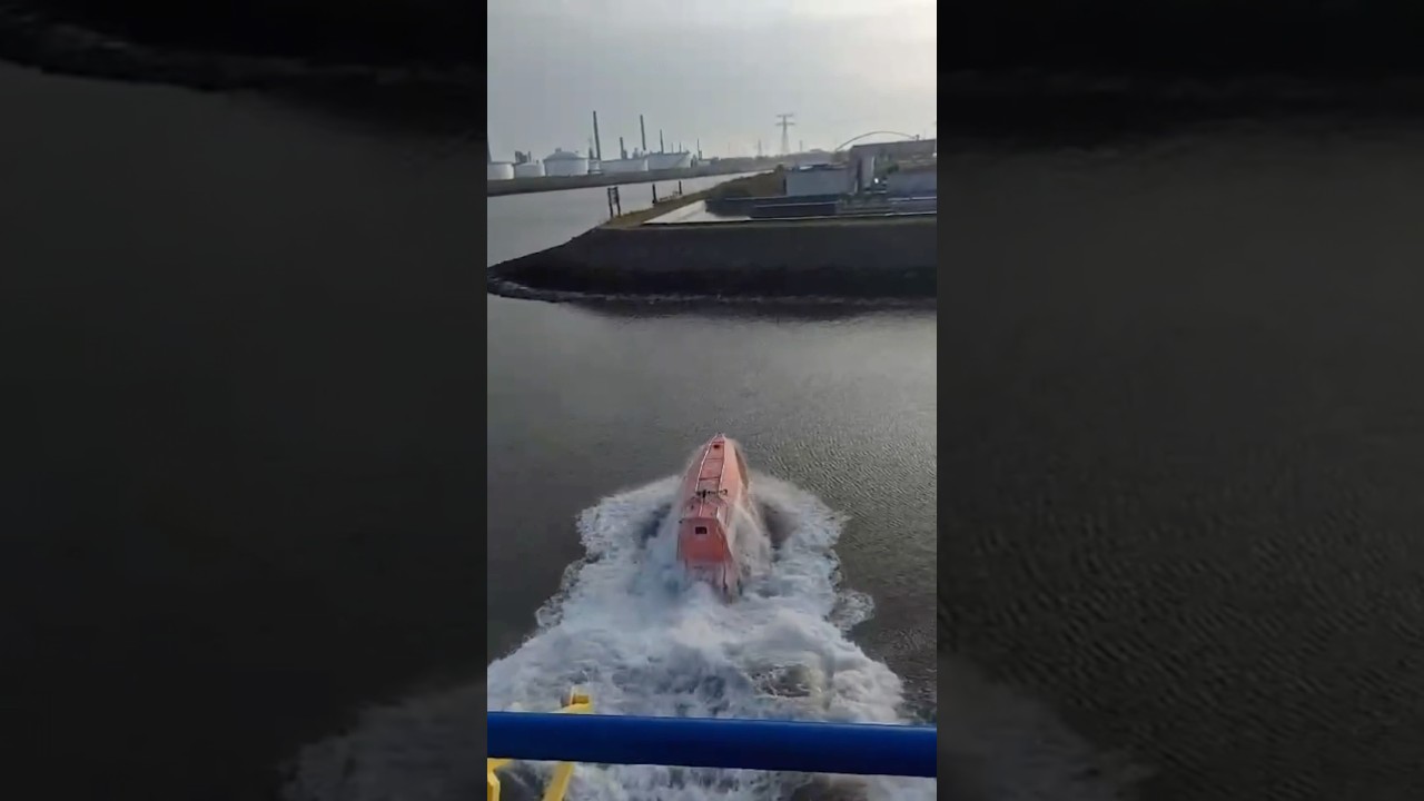 Epic Freefall Lifeboat Training 🚤 | Extreme Offshore Safety Drill 