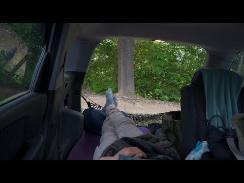 [Car Sleeping] 우중 차박 캠핑. 빗소리 ASMR. Car Camping in the Rain.