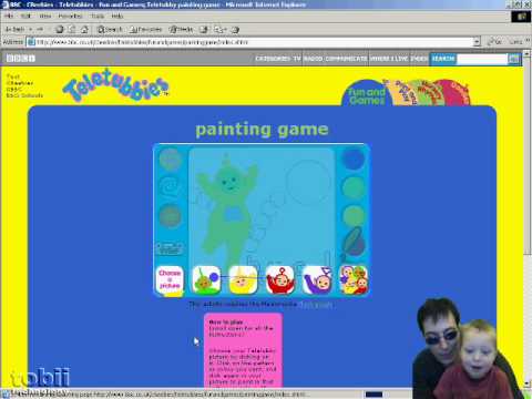 Eye tracking a child on Teletubbies website - YouTube