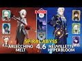 New 46 spiral abyssarlecchino melt  neuvillette hyperbloom  floor 12  9 stars  genshin impact