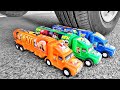 EXPERIMENT: CAR vs COLORFUL CRUNCHY TOYS - Crushing Crunchy &amp; Soft things with car - Satisfying ASMR