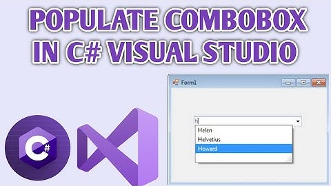 ComboBox C# | C# Combo Box | How to Populate ComboBox in c#
