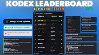 Kodex Gang Leaderboard | Premium FiveM Gang Ranking System | [ESX/QB/Qbox] | 0.01ms