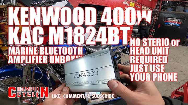 Kenwood KAC-M1824BT 4 Channel 400 watt Bluetooth Marine Amplifier - Unboxing  a No Stereo Marine Amp