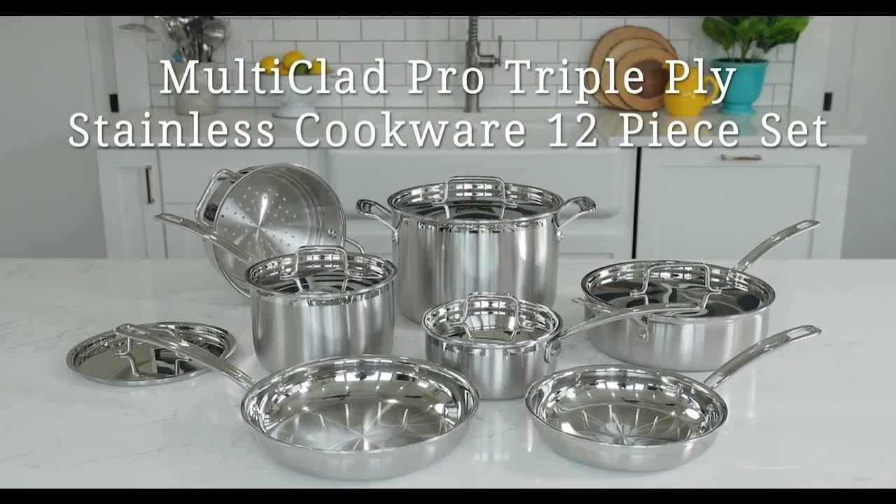 Cuisinart MultiClad Pro 7-piece Tri-Ply Stainless Steel Cookware Set +  Reviews