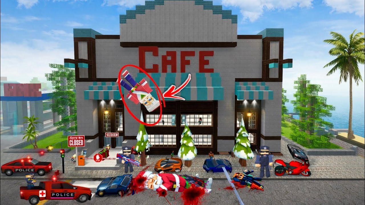 School Party Craft – SHOCKING Cafe Chaos! Santa Claus Falls from Roof & Rescue Team Arrives!
