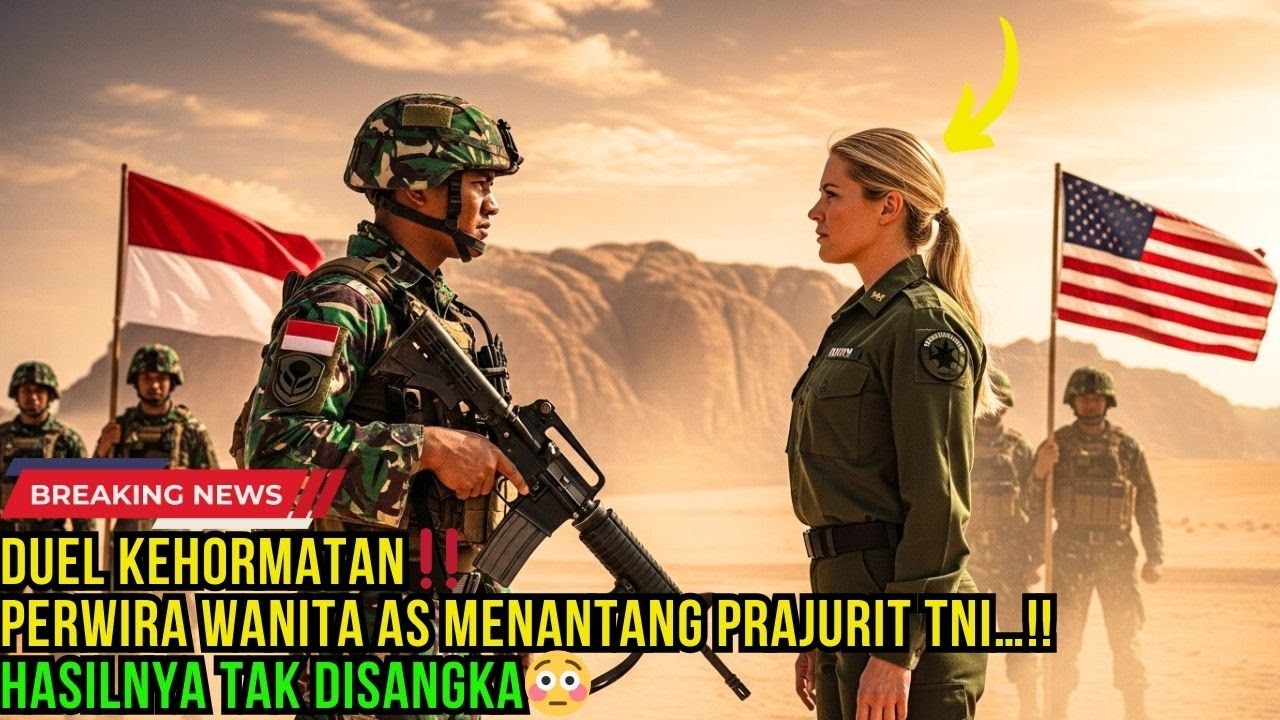 KALAU KAMU MENANG, JADIKAN AKU ISTRIMU!” — PERWIRA WANITA AS REMEHKAN PRAJURIT TNI INDONESIA...