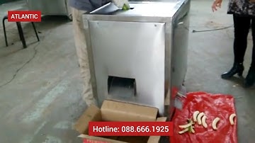 máy bóc vỏ chuối xanh