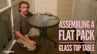 How to assemble an Amart Anchor glass top table