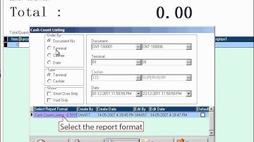 Smart POS Cash Count Listing Tutorial