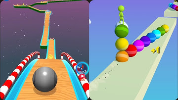 sky rolling ball vs stack rider new Android all max level iOS trailer gameplay walkthrough #relaxing