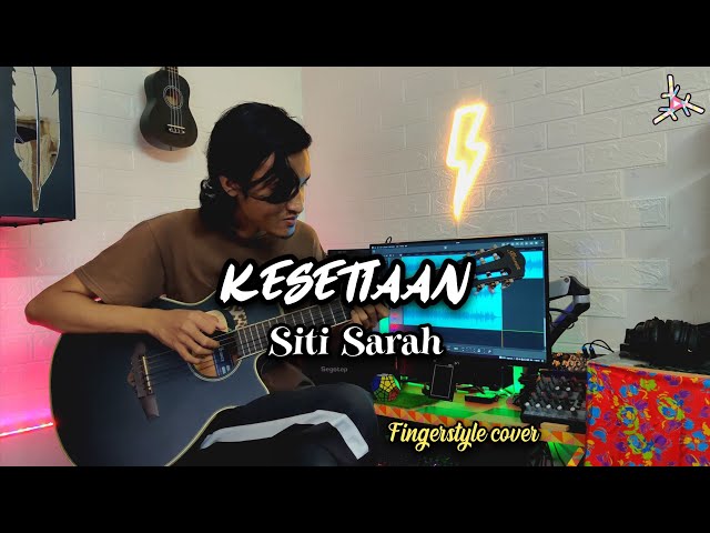 Siti Sarah - KESETIAAN | Fingerstyle cover + drum | Faiz Fezz class=