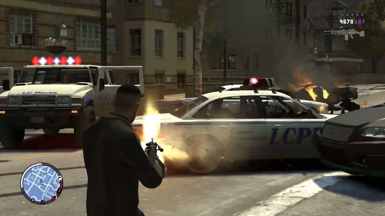 GTA 4 TBoGT - Meadow Hills Russian Mafia Battle + Six Star Escape