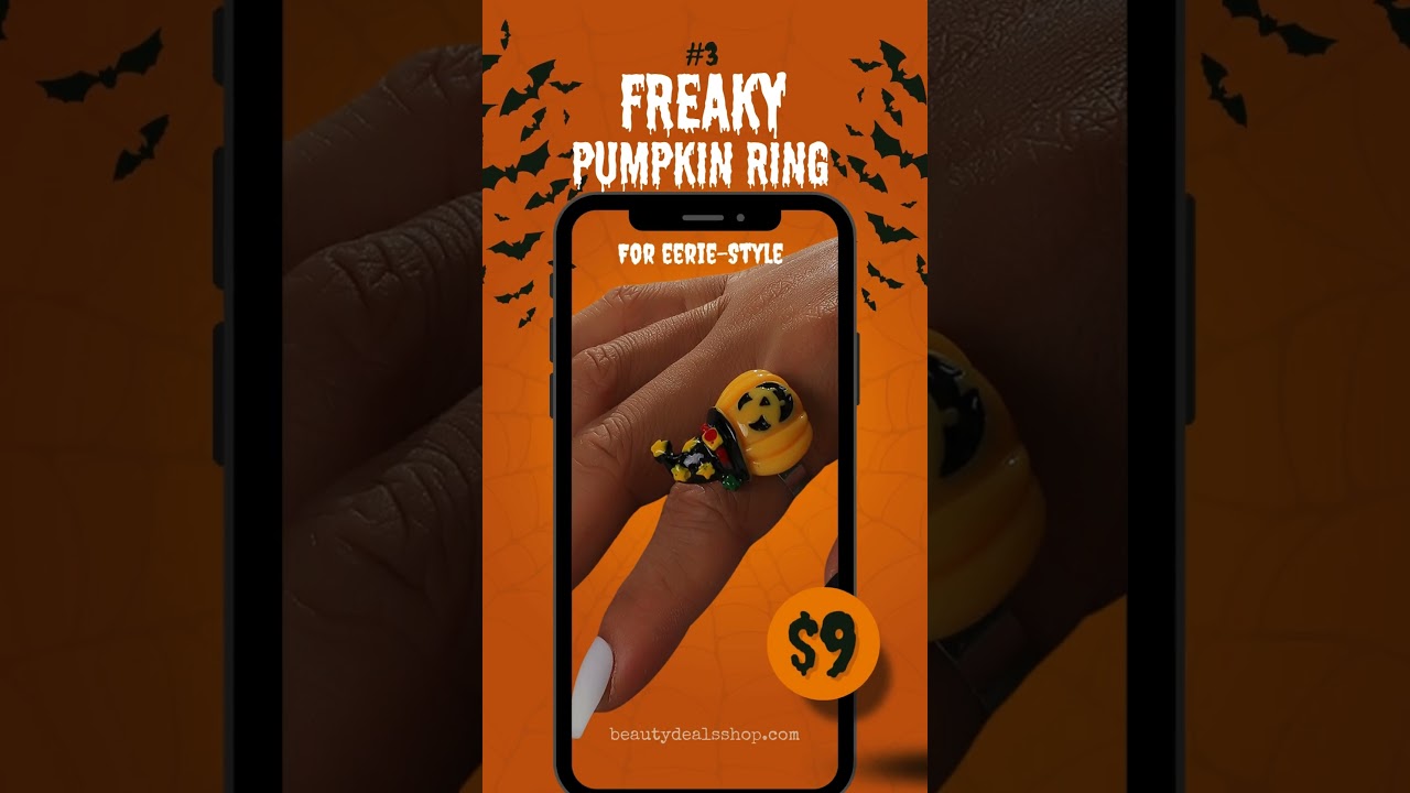 🎃 Spooky Pumpkin Ring - Halloween Sale! Only $9 🕸️ | 3rd Ring in the Spooky Rings Series 💀