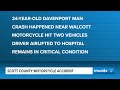 Motorcyclist airlifted after crash in Walcott early Saturday morning