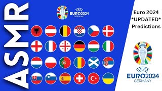 Updated Euro 2024 Predictions Asmr Football Soccer
