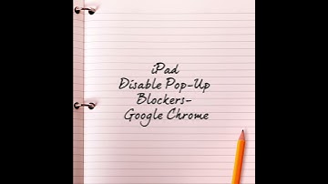 Disable Pop-Up Blocker on Google Chrome on the iPad.