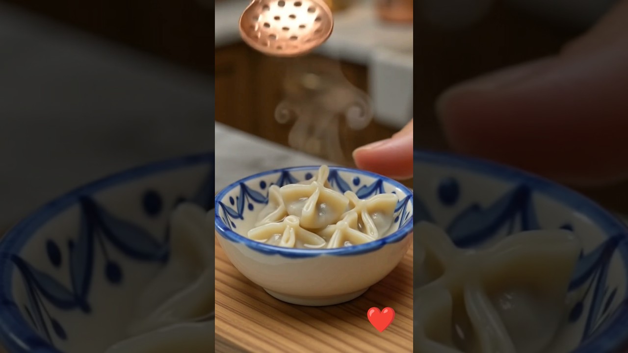🥟 Mini Mantı Tarifi | Yoğurtlu Geleneksel Türk Mantısı | ASMR Mini Yemek Yapımı