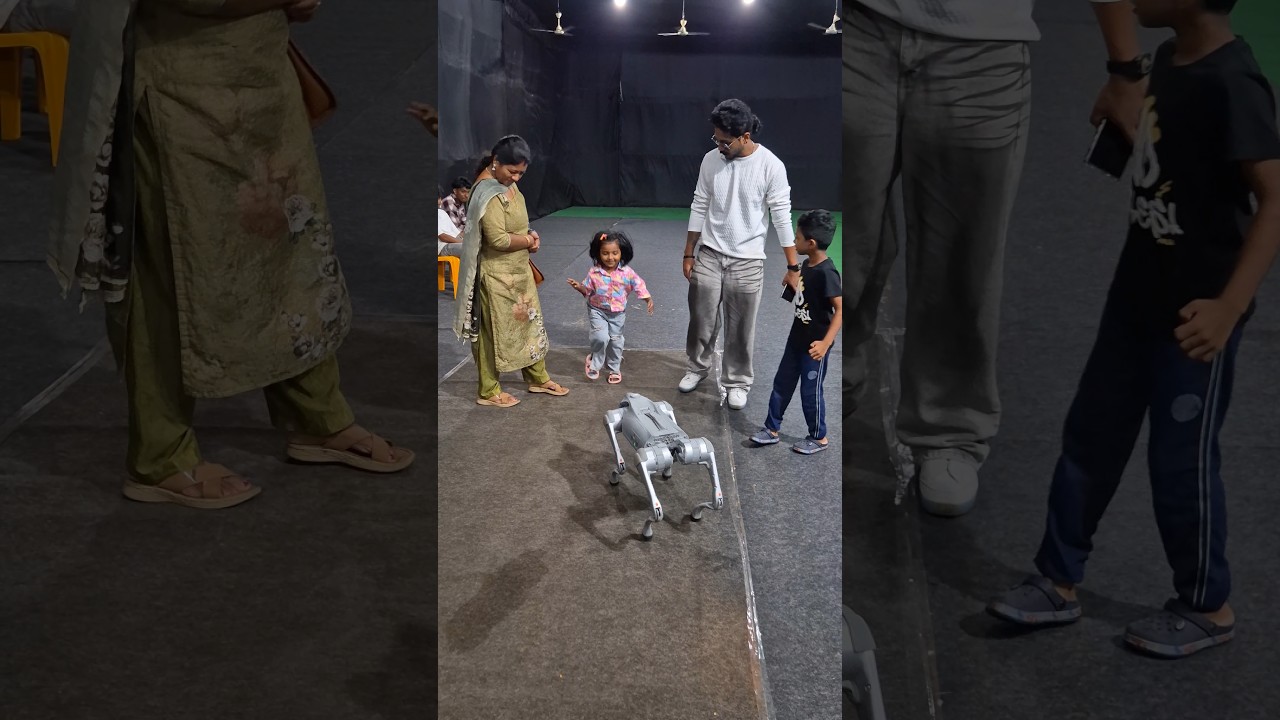 Adwi baby ne Robo odikkunn guys 😅 #shortsfeed #silpavishnu  summer expo 🤩🔥