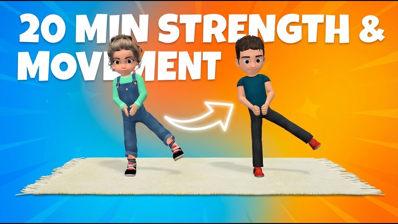 Strong Kids Workout: 20 Min Strength & Movement - YouTube