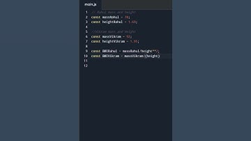 Calculate BMI using Formula||Basic Operators|| #programming #javascript #js #coding  #operator
