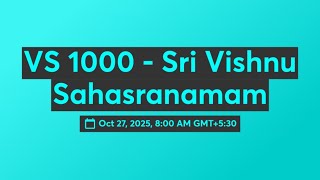 VS 1000 - Sri Vishnu Sahasranamam
