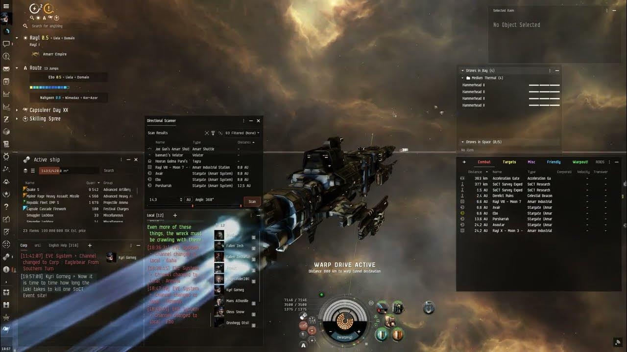 Eve Online Capsuleer Day XX Loki doing the SoCT Survey 5 ½ min
