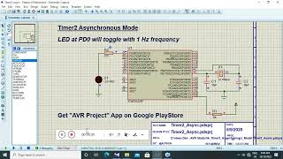 Timer 2 Asynchronous Mode - AVR Projects App Demo