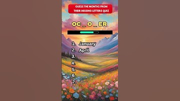 Guess The Months By Missing Letters In 60 Seconds? #shorts #quiz #guessthemonths #trending #fyp