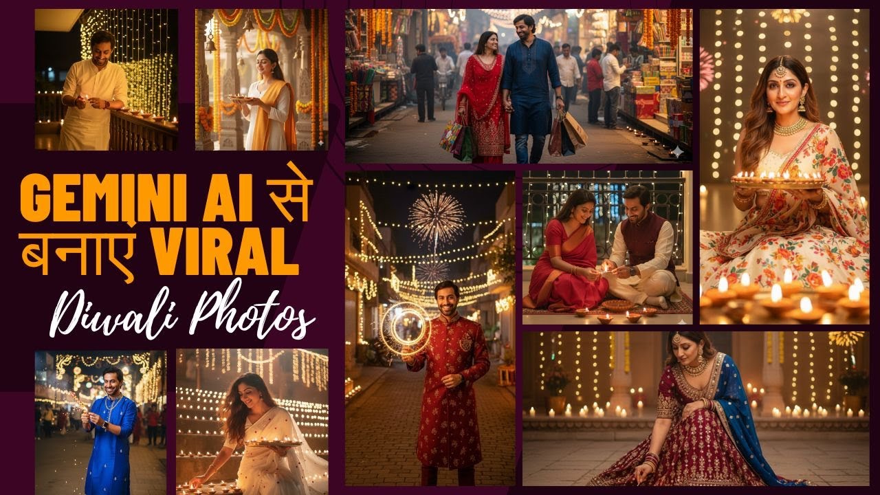 Gemini AI Diwali Photo Editing – Best Prompts for Couples, Family ...