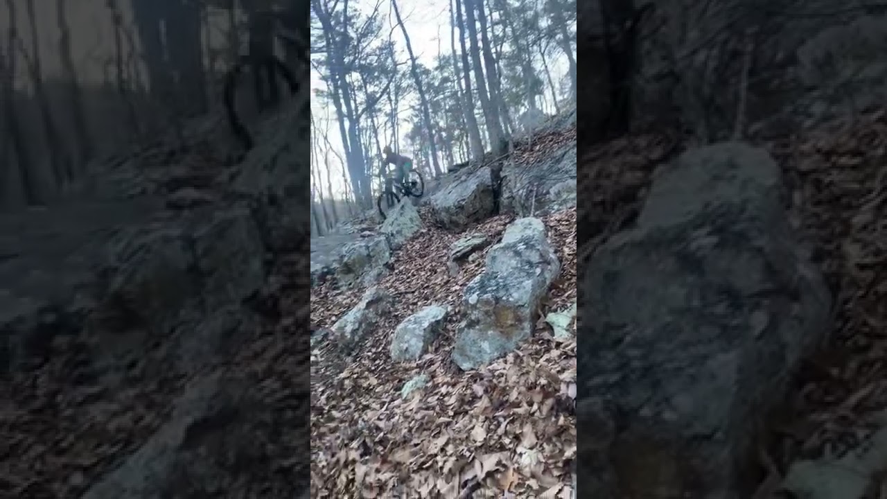 Down hill mountain bike big drops 