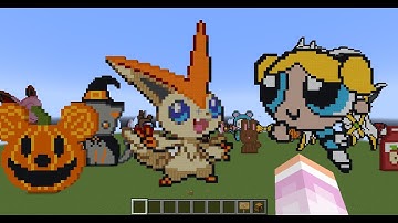 minecraft pokemon victini pixel art part 1