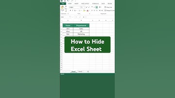 How to Hide Sheet in Excel | Easy Tutorial | excel tips and tricks #excel #exceltricks #exceltips