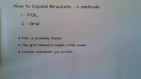 How to Expand Brackets - 2 Methods