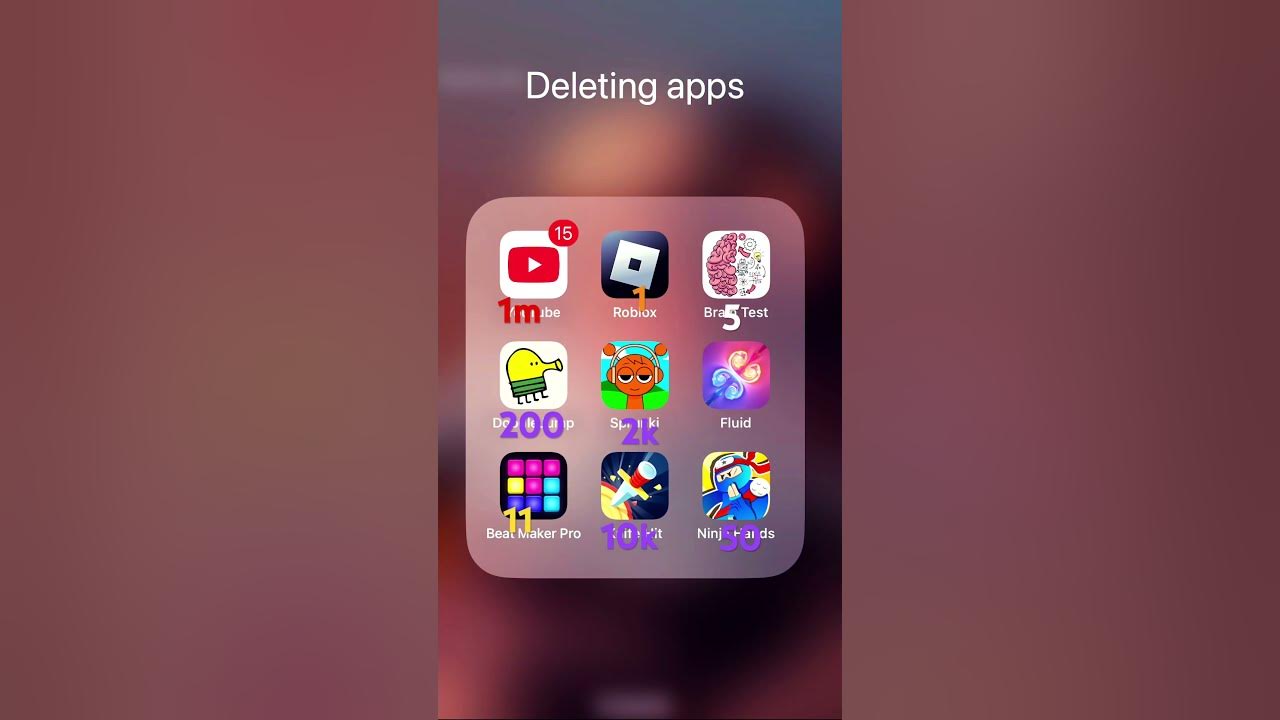 Deleting apps youtube