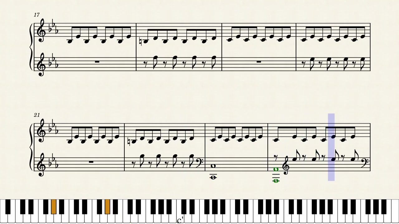 The twins - Max Richter : Partition piano facile, Easy piano sheet music