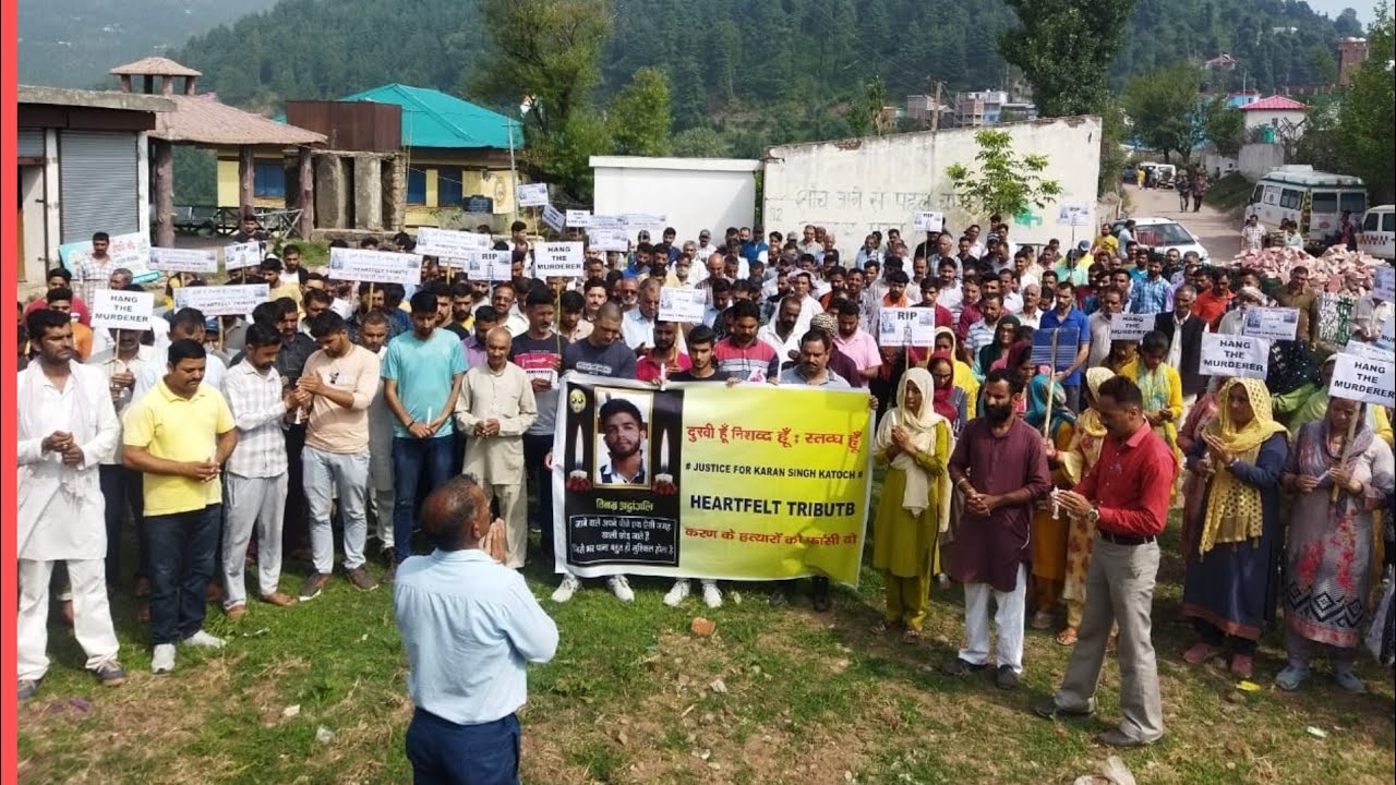 candle march for justice of karan singh death mir Panchari udhampur jk