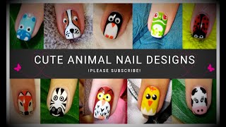 Cute Animal Nail Art Compilation | 11 Design Ideas ♥