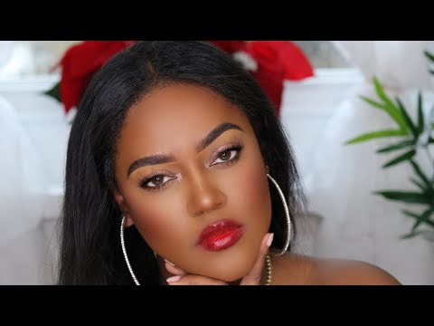 drugstore holiday makeup & bed head straightening heat brush ft. sunber hair  | vlogmas day 6