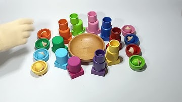 Color Sorting Reverse Video | Wooden Balls #asmr #satifying #color #reverse #sorting #woodenballs