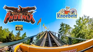 4K AWESOME Twister Roller Coaster Front Seat POV Knoebels Amusement Park 